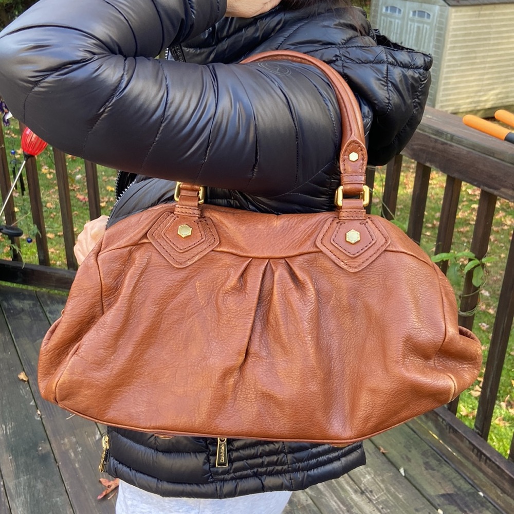 Marc Jacobs Cognac Brown Leather Shoulder Bag - Picture 2 of 16